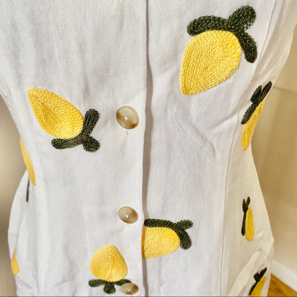 Red Carter Lemon Embroidered Dress - Picture 13 of 14